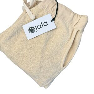 Jala Women's Chill  Fleece Joggers Bone Cotton Modal USA Lounge Pants Size M‎